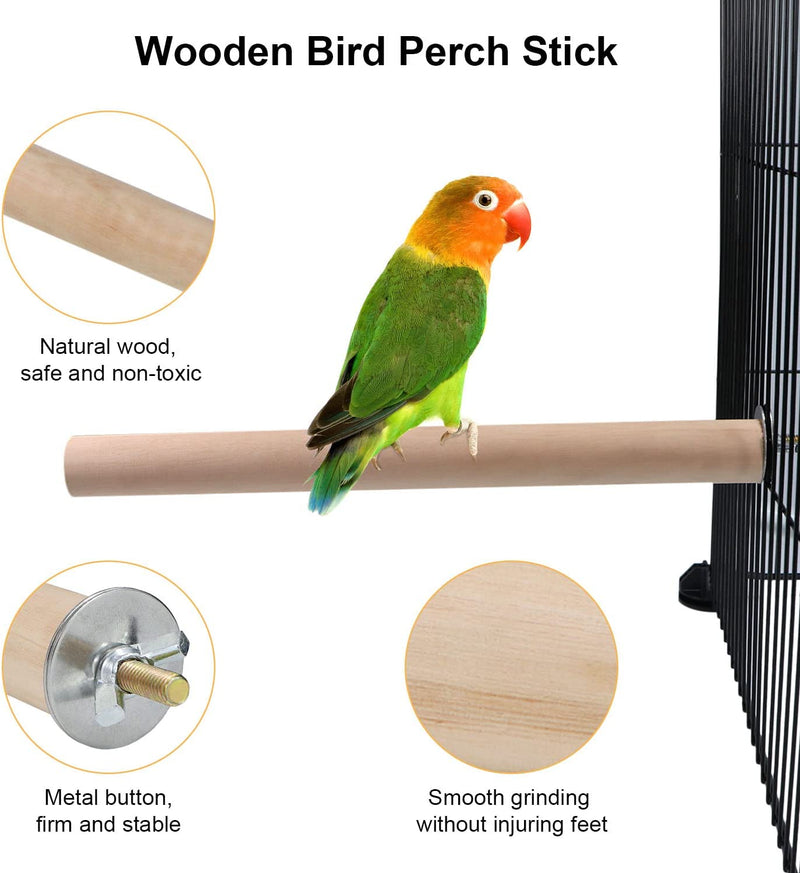 3PCS Bird Wood Perch Stick Stand Beak Paw Grinding Chew Cage Accessories for Parrot Parakeet Cockatiel Lovebird Conure Cockatoo Animals & Pet Supplies > Pet Supplies > Bird Supplies Litewoo   
