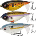 TRUSCEND Topwater Fishing Lures with BKK Hooks, Plopper Fishing Lure for Bass Catfish Pike Perch, Floating Minnow Bass Bait with Propeller Tail, Top Water Pencil Plopper Lures Freshwater or Saltwater Sporting Goods > Outdoor Recreation > Fishing > Fishing Tackle > Fishing Baits & Lures TRUSCEND B-3.2",0.46oz  