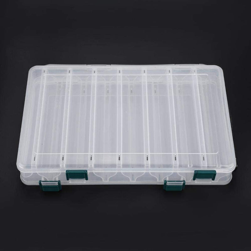 Plastic Lure Case, Double Sided Waterproof Visible Plastic Clear Fishing Lure Bait Hooks Fishing Tackle Accessory Storage Box Case Container(14 Slots) Sporting Goods > Outdoor Recreation > Fishing > Fishing Tackle Dioche   