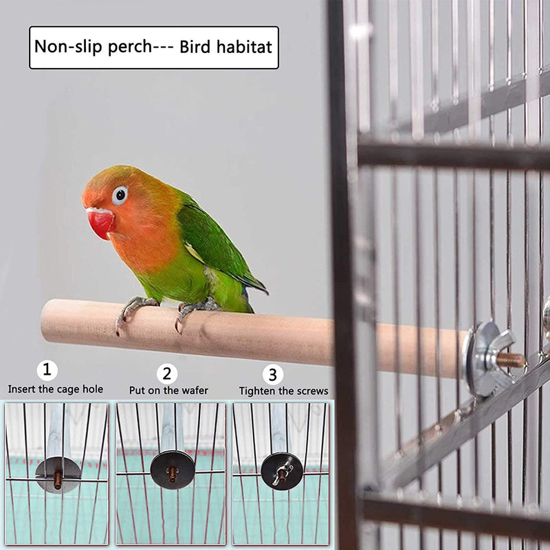 Bird Perch Stand Parrot Wooden Platform Standing Playground 6 Pcs Chew Toys Natural Cuttlebone Paw Grinding Stick for Parakeet Budgies Cockatiels Conure Lovebirds Cage Accessories Exercise Toys Animals & Pet Supplies > Pet Supplies > Bird Supplies Hamiledyi   