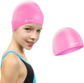 Swim Cap Kids - Silicone Swimming Cap for Kids for Long Hair Waterproof Kids Swim Cap Comfortable Fit for Boys Girls Children Junior Aged 5-17 Sporting Goods > Outdoor Recreation > Boating & Water Sports > Swimming > Swim Caps Blackace arteesol Candy Small 