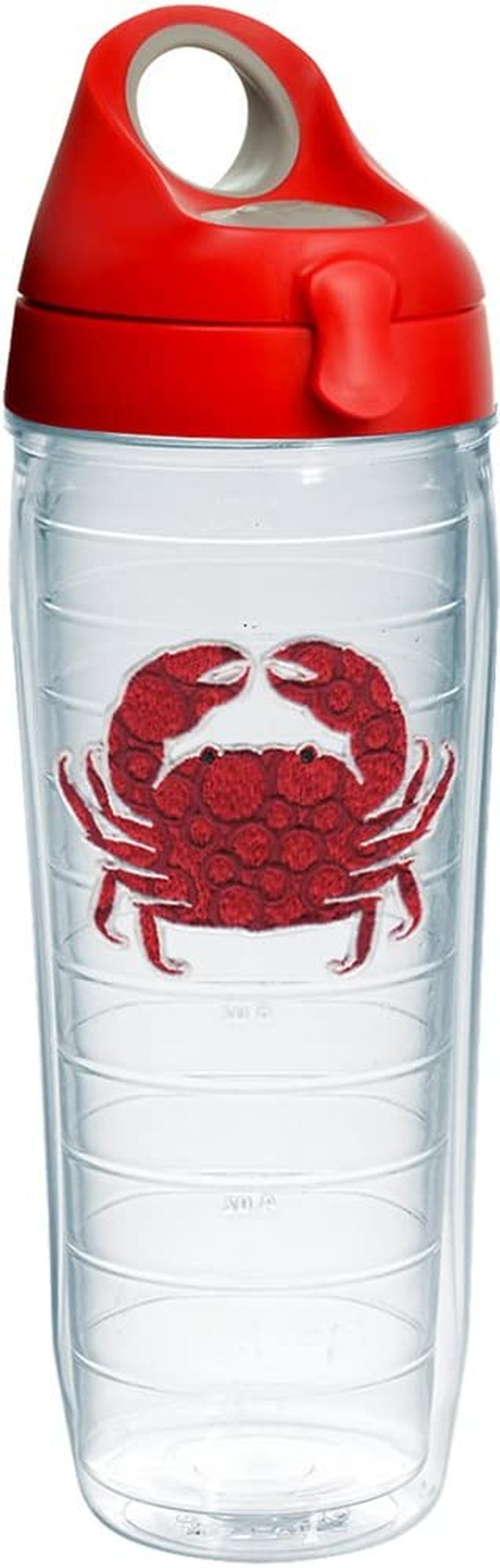 Tervis Crab Insulated Tumbler with Emblem and Red Lid, 16 Oz, Clear Home & Garden > Kitchen & Dining > Tableware > Drinkware Tervis Red Lid 24oz Water Bottle 