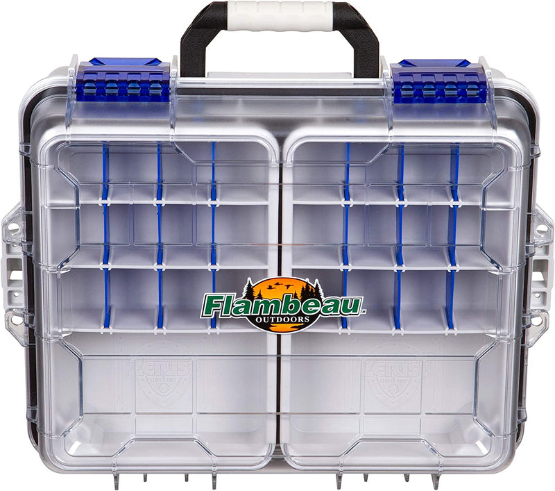 Flambeau Outdoors 3000WPNC Waterproof Satchel 3000, Portable Waterproof Tackle Box with Trays, Gray/Clear Sporting Goods > Outdoor Recreation > Fishing > Fishing Tackle Big Rock Sports   