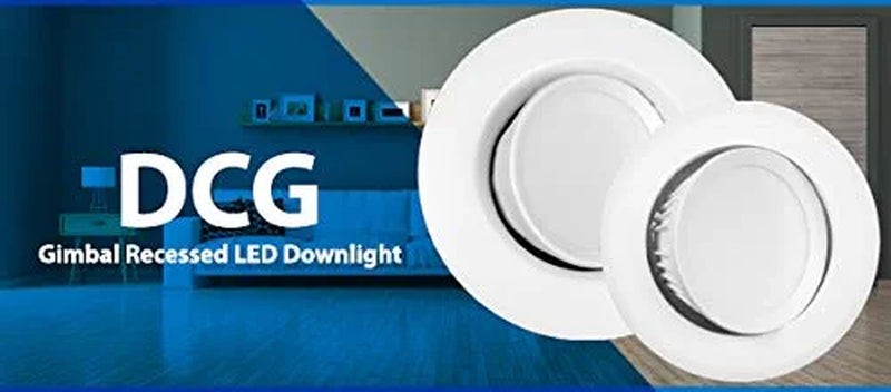 NICOR Lighting DCG Series 4 In. White Gimbal LED Recessed Downlight, 3000K (DCG421203KWH)