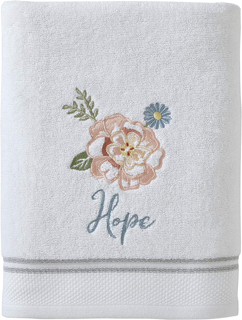 SKL Home Inspirational Meadow Bath Towel, White Home & Garden > Linens & Bedding > Towels Saturday Knight Ltd. Bath Towel  