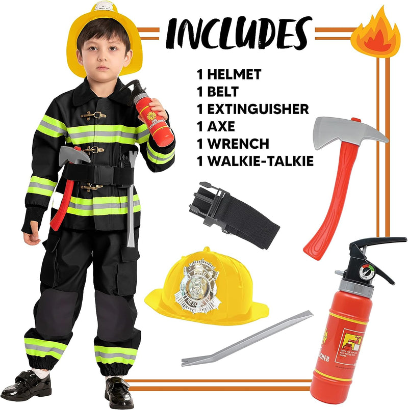 Spooktacular Creations Child Unisex Red Fireman Costume for Halloween Dress Up-3T  Joyin Inc Black Toddler(3-4 Yrs) 