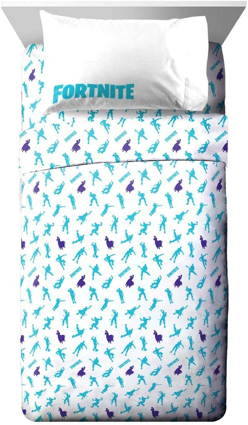 Jay Franco Fortnite Boogie Bomb 7 Piece Full Bed Set - Includes Reversible Comforter & Sheet Set - Super Soft Fade Resistant Microfiber Bedding (Official Fortnite Product)