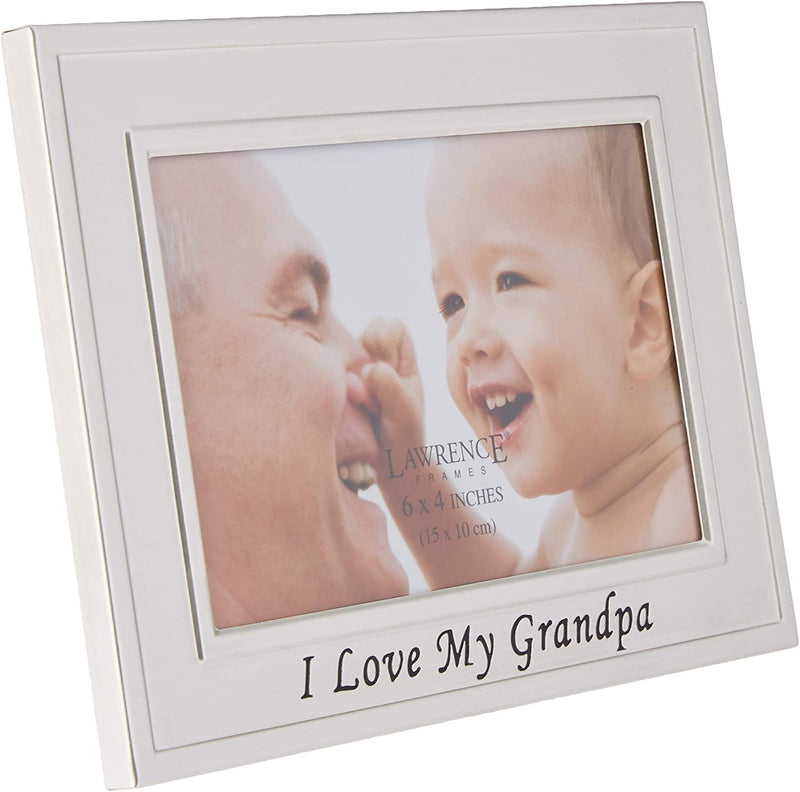 Lawrence Frames Sentiments Collection, Brushed Metal 4 by 6 I Love My Grandpa Picture Frame Home & Garden > Decor > Picture Frames Lawrence Frames I Love My Grandpa Picture Frame  