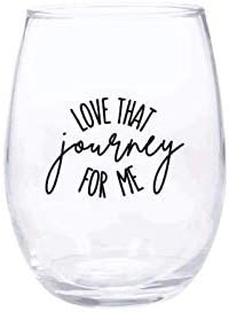 Cool TV Props - Wine Glass - 15Oz Stemless Drinking Glass - TV Show Merchandise (I’M Going to Need a Stiff Drink) Home & Garden > Kitchen & Dining > Barware Cool TV Props Love That Journey For Me  