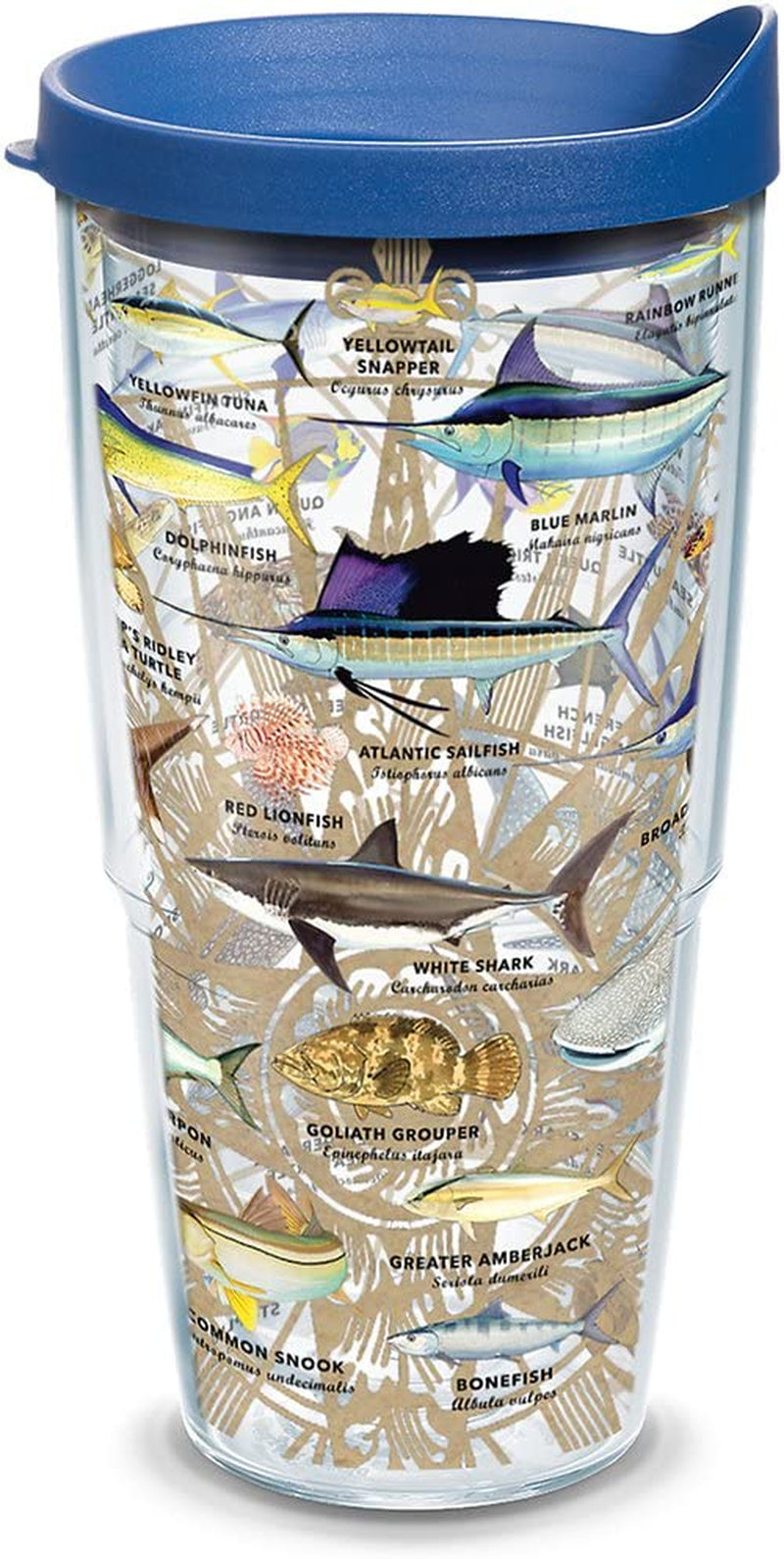 Tervis Made in USA Double Walled Guy Harvey Insulated Tumbler Cup Keeps Drinks Cold & Hot, 16Oz Mug - No Lid, Charts Home & Garden > Kitchen & Dining > Tableware > Drinkware Tervis Classic 24 oz 