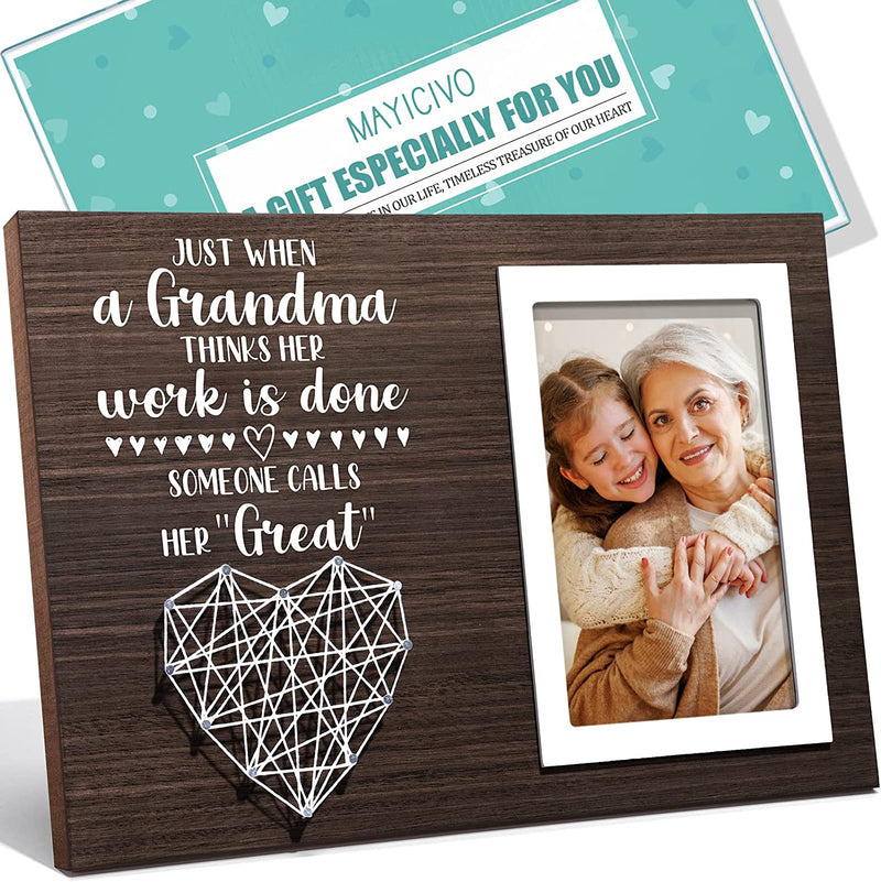 Great Grandma Christmas Gifts Great Grandma Picture Frame, Pregnancy Announcement Gifts for First Time Great Grandma New Great Grandmother Gifts Best Great Grandma Birthday Gifts Frame - 4X6 Photo Home & Garden > Decor > Picture Frames MAYICIVO   