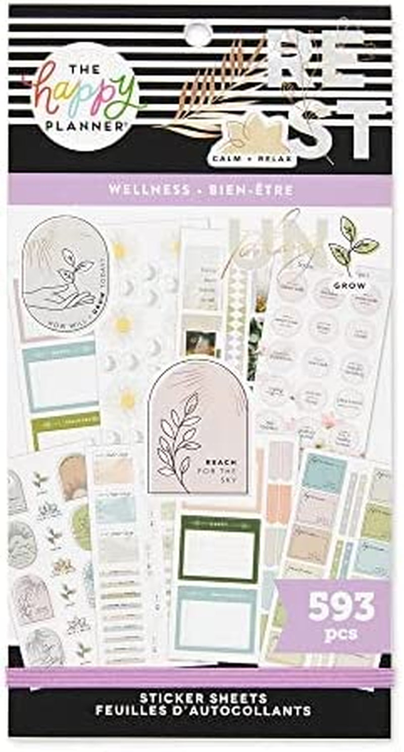 The Happy Planner Sticker Pack for Calendars, Journals and Projects –Multi-Color, Easy Peel – Scrapbook Accessories – Cosmic Watercolor Theme – 30 Sheets, 494 Stickers Total Sporting Goods > Outdoor Recreation > Winter Sports & Activities The Happy Planner Nature of Wellness 30 Sheets 