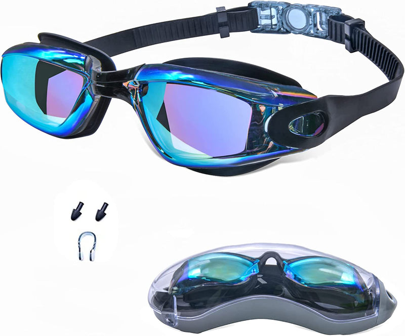 Swim Goggles for Women Men, 2022 Upgrated anti Fog Adult Goggle for Swimming, Water Glasses Sporting Goods > Outdoor Recreation > Boating & Water Sports > Swimming > Swim Goggles & Masks RichHomie 💦schwarz💦  