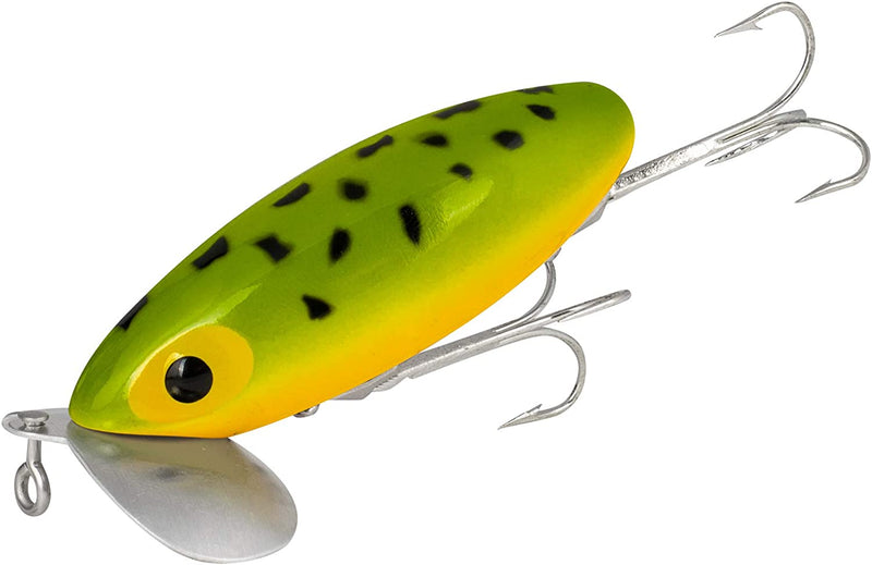 Arbogast Jitterbug Topwater Bass Fishing Lure - Excellent for Night Fishing Sporting Goods > Outdoor Recreation > Fishing > Fishing Tackle > Fishing Baits & Lures Pradco Outdoor Brands Frog Yellow Belly G625 Jointed Click (2 1/2 in, 3/8 oz) 