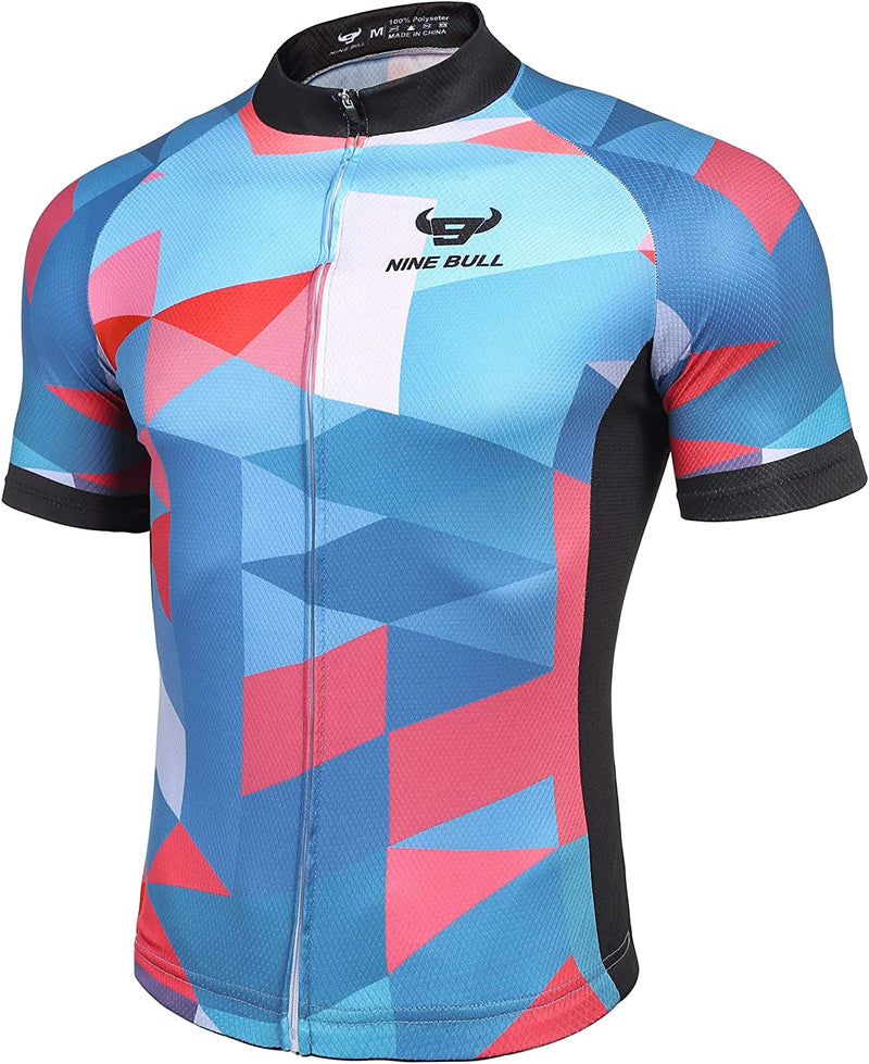 Men'S Cycling Jersey Set - Reflective Quick-Dry Biking Shirt and 3D Padded Cycling Bike Shorts Sporting Goods > Outdoor Recreation > Cycling > Cycling Apparel & Accessories nine bull   
