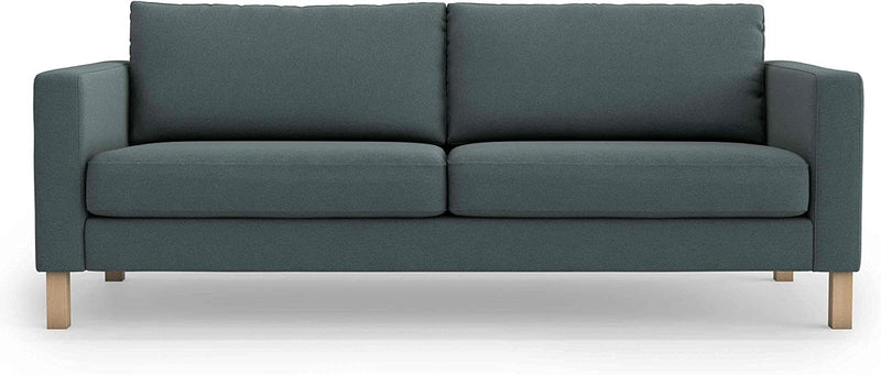 MASTERS of COVERS Thick Polyester Material Snug Fit Karlstad 3 Seat (Not 2 Seat) Sofa Cover Slipcover for the IKEA Karlstad Three Seat Slipcover Replacement-Light Grey (Length:80'') Home & Garden > Decor > Chair & Sofa Cushions MASTERS OF COVERS Dark Grey  