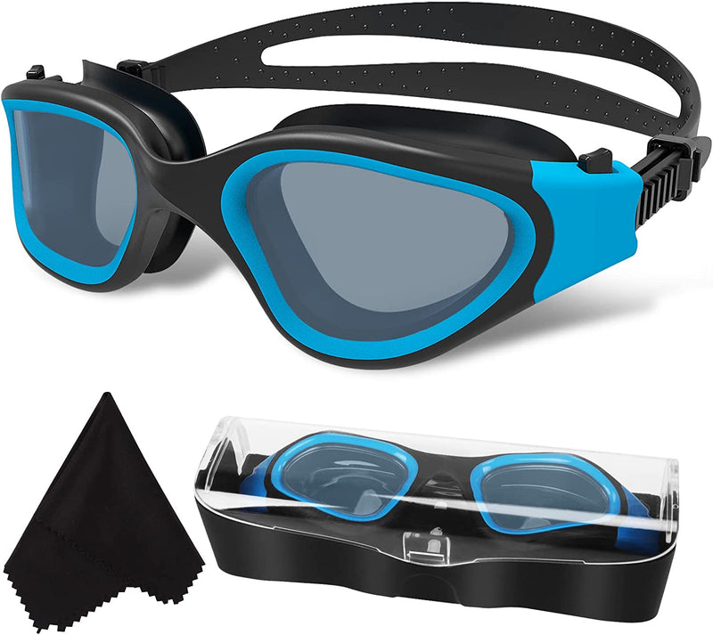Polarized Swimming Goggles Swim Goggles anti Fog anti UV No Leakage Clear Vision for Men Women Adults Teenagers Sporting Goods > Outdoor Recreation > Boating & Water Sports > Swimming > Swim Goggles & Masks WIN.MAX Blue&black/Polarized Smoke Lens  