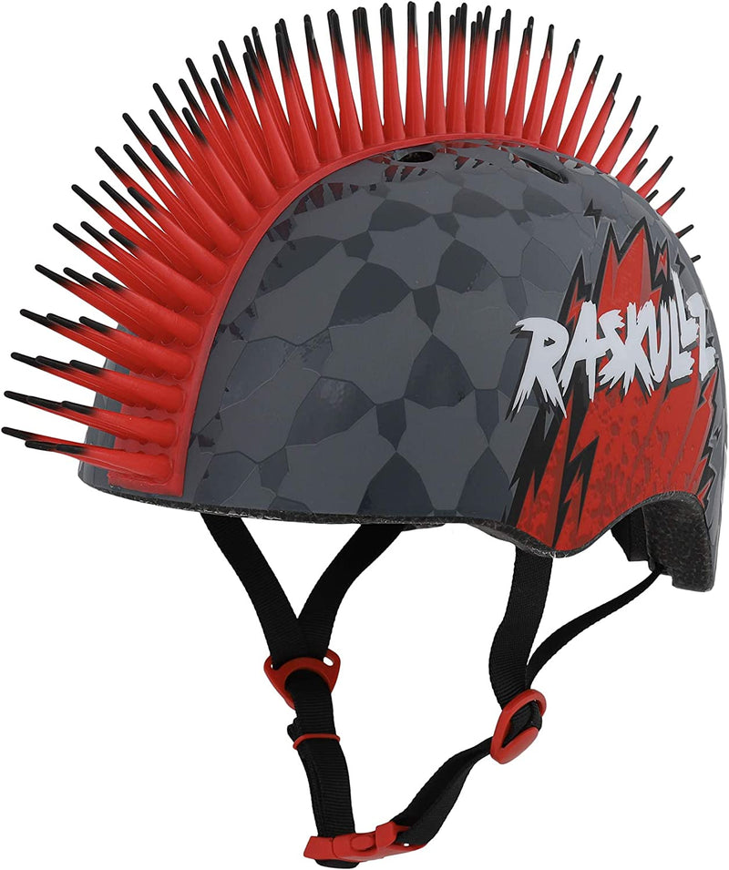 Raskullz Mohawk Toddler 3+ and Child 5+ Helmets Sporting Goods > Outdoor Recreation > Cycling > Cycling Apparel & Accessories > Bicycle Helmets Bell Sports red/grey  