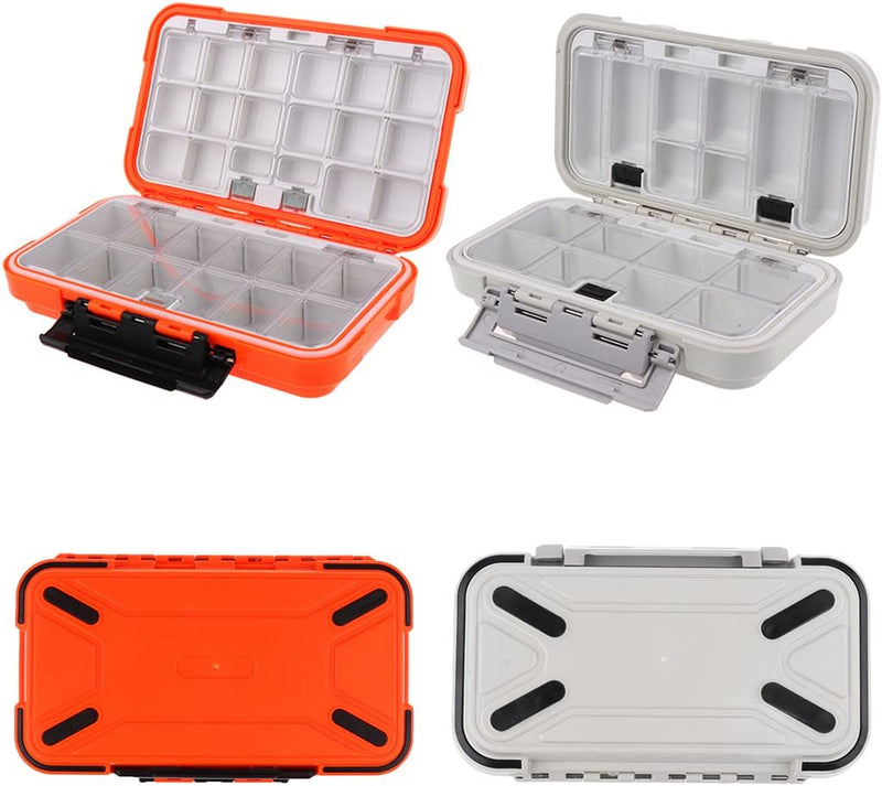 Monkeyjack Plastic 16/30 Compartments Fishing Tackle Box Bait Case for Terminal Tackle Hooks Carp Weights Swivels - Orange, L Sporting Goods > Outdoor Recreation > Fishing > Fishing Tackle MonkeyJack   