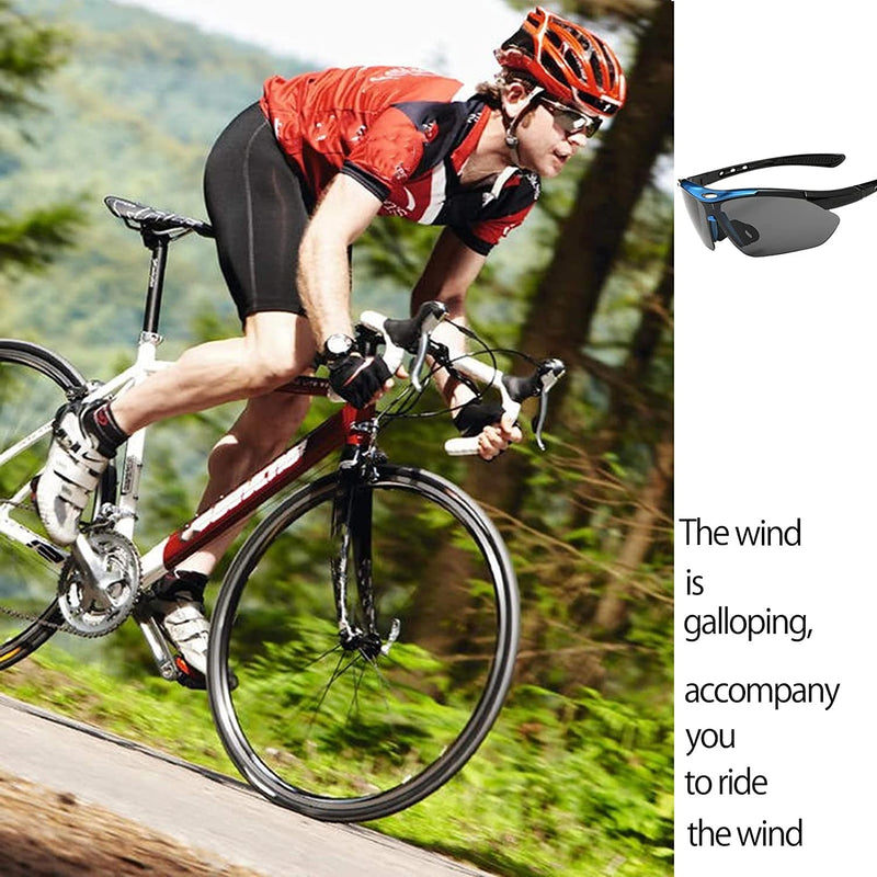 XIAOLW Sports Sunglasses Road Bicycle Glasses Driving Shades for Men Mountain Cycling Riding Protection Goggles Eyewear Sporting Goods > Outdoor Recreation > Cycling > Cycling Apparel & Accessories XIAOLW   