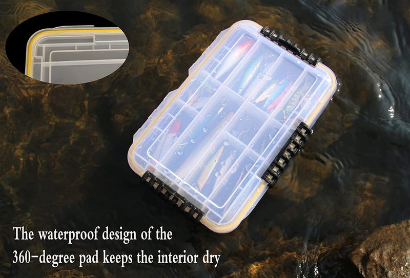 Transparent Airtight Fishing Tackle Box 3600/3700 Tackle Trays with Removable Dividers Waterproof Sunscreen Lure Box for Freshwater Saltwater Tackle Storage Tackle Box Organizer Ruisheng AT(3600×1) Sporting Goods > Outdoor Recreation > Fishing > Fishing Tackle Ruisheng AT   