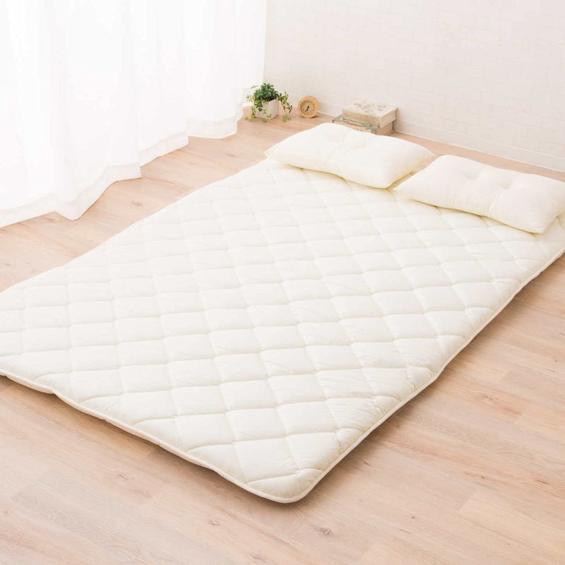 EMOOR Japanese Futon Mattress Set CLASSE (Mattress, Comforter & Pillow) with Covers (White) Full Made in Japan, Cotton Foldable Floor Sleeping Bed Tatami Mat Home & Garden > Linens & Bedding > Bedding > Quilts & Comforters EMOOR   