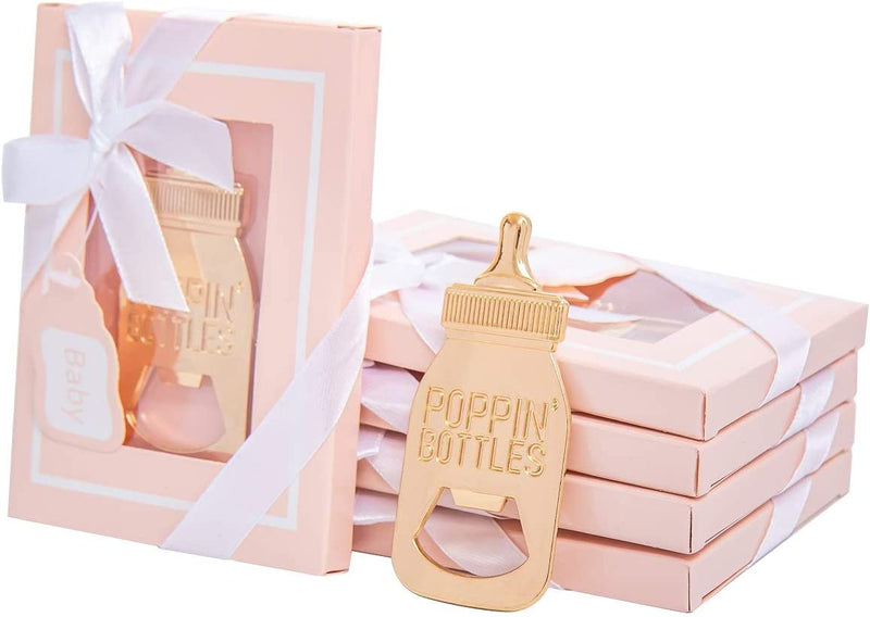 DAJAMAI 18 Pack Bottle Opener for Baby Shower Favors, Baby Shower Party Return Gifts for Guest, Poppin Bottles Openers with Exquisite Gifts Box Used for Baby Party Souvenirs (Pink-Baby Bottle) Home & Garden > Kitchen & Dining > Barware DAJAMAI   
