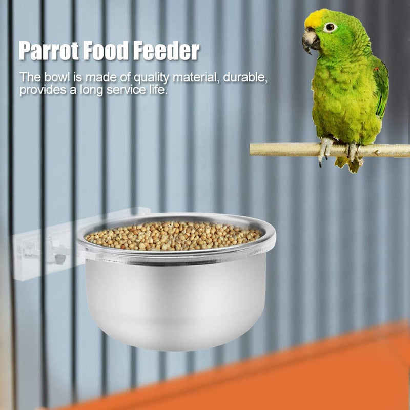Bird Parrot Feeding Cups with Clamp, Stainless Steel Birds Food Dish Bird Water Bowls Feeders for Small Animal, Chinchilla, Ferret Cockatiel Conure Parakeet Animals & Pet Supplies > Pet Supplies > Bird Supplies > Bird Cage Accessories > Bird Cage Food & Water Dishes youthink   