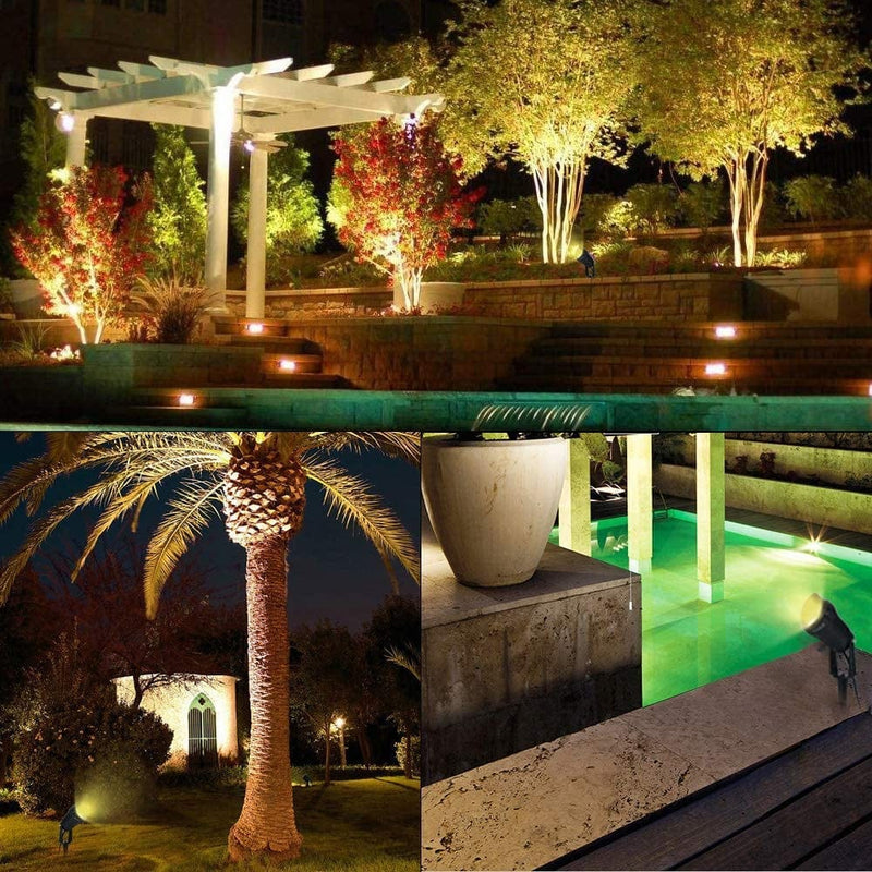 ELEGLO 5W Low Voltage LED Landscape Lights,12V/24V AC/DC Landscape Lighting,Outdoor Lawn Tree Flag Spotlights with Spike Stand,Ip65 Waterproof Garden Pathway Lights (8 Pack Warm White with Connector) Home & Garden > Lighting > Flood & Spot Lights ELEGLO   