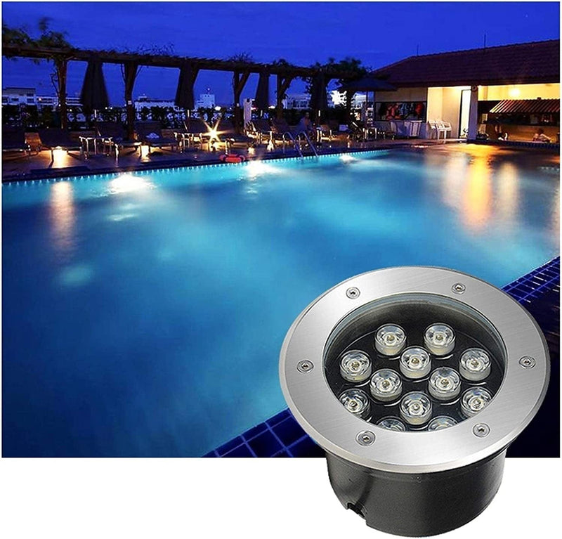 Embedded Underwater Spotlight Landscape Lighting Stainless Steel IP68 100% Waterproof 12V Safety Voltage Outdoor Garden Swimming Pool Fountain Rockery Underwater Illumination ( Color : Warm Light , Si Home & Garden > Pool & Spa > Pool & Spa Accessories WZYJLyds   