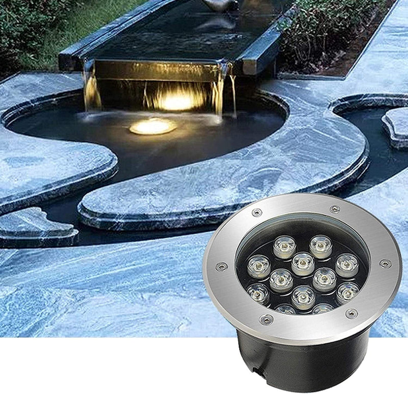 Embedded Underwater Spotlight Landscape Lighting Stainless Steel IP68 100% Waterproof 12V Safety Voltage Outdoor Garden Swimming Pool Fountain Rockery Underwater Illumination ( Color : Warm Light , Si Home & Garden > Pool & Spa > Pool & Spa Accessories WZYJLyds   
