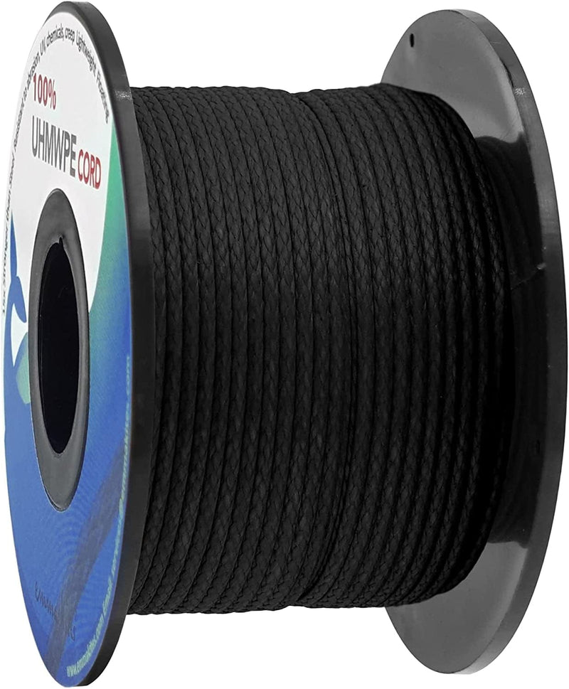 Emma Kites Black 0.8Mm UHMWPE Micro Cord Rope Whipping Twine Durable Repair Cord Thread for Heavy Duty Canvas Tarps Bags Emergency Line for Backpacking Survival 100Ft 220Lb Sporting Goods > Outdoor Recreation > Fishing > Fishing Lines & Leaders emma kites Black 0.8mm(Dia.)x100ft | 220Lb 