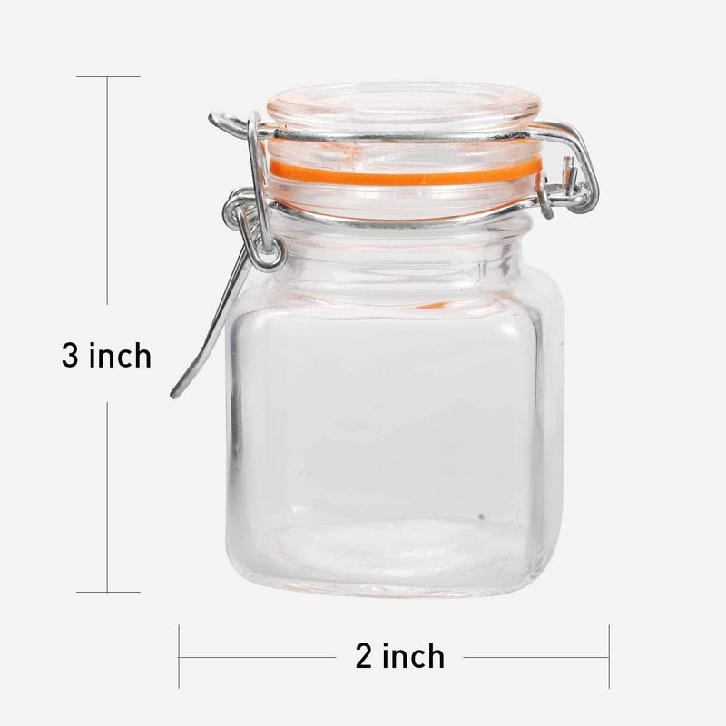 Encheng 4 Oz Glass Jars with Airtight Lids and Leak Proof Rubber Gasket,Small Mason Jars with Hinged Lids for Kitchen, Mini Spice Jars with Twine and Tags Labeling 30 Pack Home & Garden > Decor > Decorative Jars Encheng   