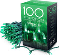 Encobon Blue Christmas Lights, 33Ft 100 LED String Lights, 120V UL Certified Xmas Tree Lights for Christmas, Patio, Home, Party, Holiday, Garden, Indoor and Outdoor Decoration Home & Garden > Lighting > Light Ropes & Strings Encobon Green  