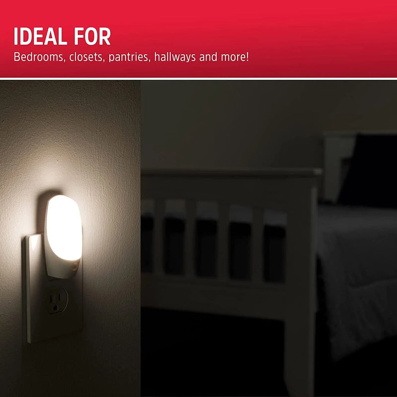 Energizer LED Automatic Night Lights, Plug-In, Soft White, Light Sensing, on at Dusk, off at Dawn, Energy Efficient, Ideal for Bedroom, Bathroom, Kitchen, Hallway, Staircase, 37101, 2 Pack, Home & Garden > Lighting > Night Lights & Ambient Lighting Jasco Products Company, LLC   