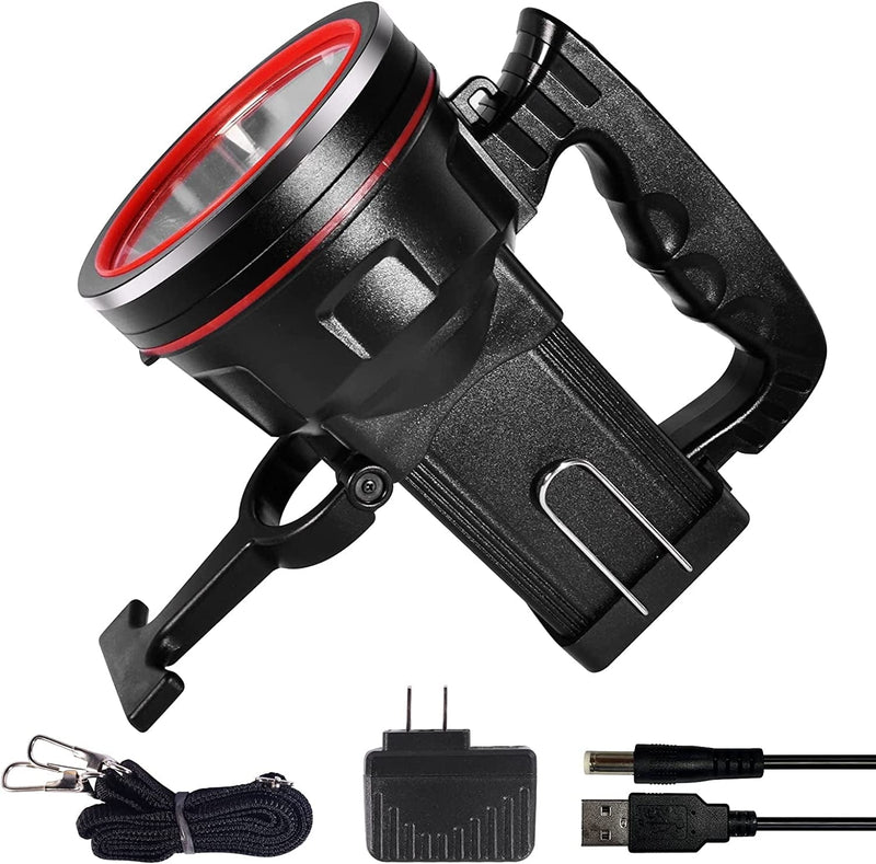 Eraylife Rechargeable LED Spotlight 10400Mah Handheld Flashlight 8000 Lumens USB Power Bank, 3 in 1 Waterproof Tactical Torch for Outdoor Hiking Home & Garden > Lighting > Flood & Spot Lights ErayLife   
