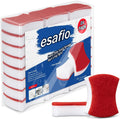 Esafio 20 Pcs Eraser Sponge Multi-Functional Premium Sponges for Cleaning Kitchen, Bathroom, Wall, Glass, Car, Shoes, Electrical Appliance Home & Garden > Household Supplies > Household Cleaning Supplies esafio Red & White-24pcs  