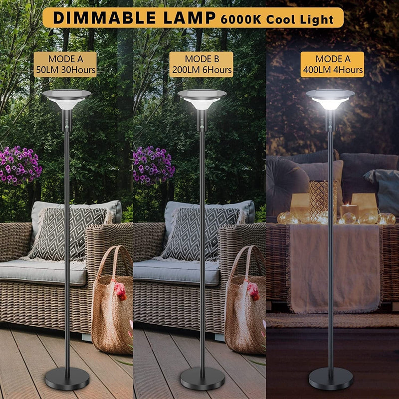 Espird Outdoor Solar Floor Lamp for Patio Waterproof, Dimmable Floor Lamp with 3 Modes, 2 in 1 Adjustable Floor Lamp for Patio, Deck, Yard, Camping (1 Pack) Home & Garden > Lighting > Lamps Espird   