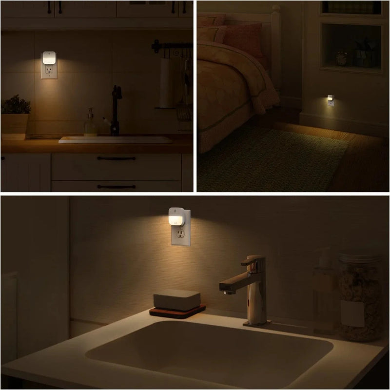 Eufy by Anker, Lumi Plug-In Night Light, Warm White LED, Dusk-To-Dawn Sensor, Bedroom, Bathroom, Kitchen, Hallway, Stairs, Energy Efficient, Compact, Light 4-Pack Home & Garden > Lighting > Night Lights & Ambient Lighting eufy   