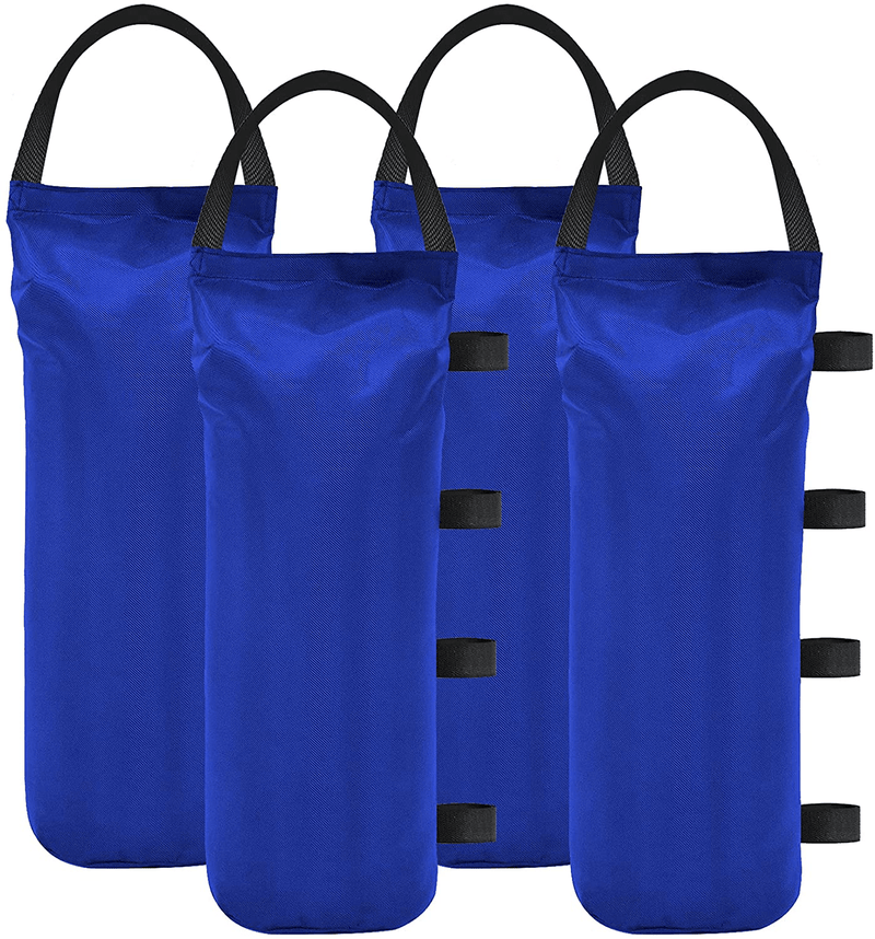 Eurmax 112 LBS Extra Large Pop up Gazebo Weights Sand Bags for Ez Pop up Canopy Tent Outdoor Instant Canopies,Sand Bags Without Sand, 4-Pack,Blue