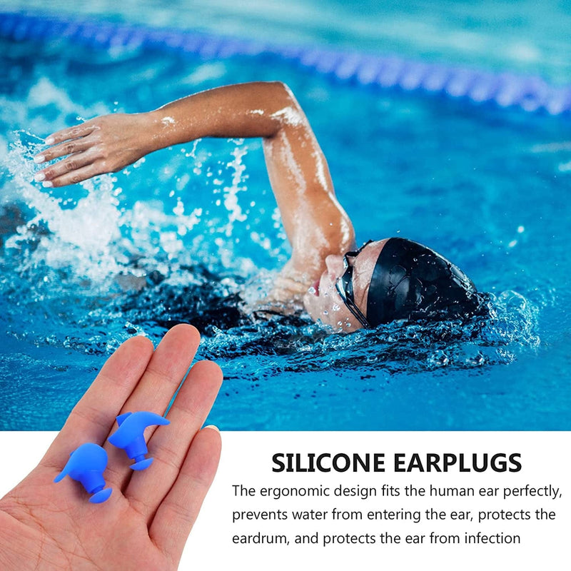 EXCEART 4 Pairs Swimming Ear Plugs Waterproof Reusable Silicone Ear Plugs for Swimming Snorkeling Showering Surfing and Bathing Working Concert Sporting Goods > Outdoor Recreation > Boating & Water Sports > Swimming EXCEART   