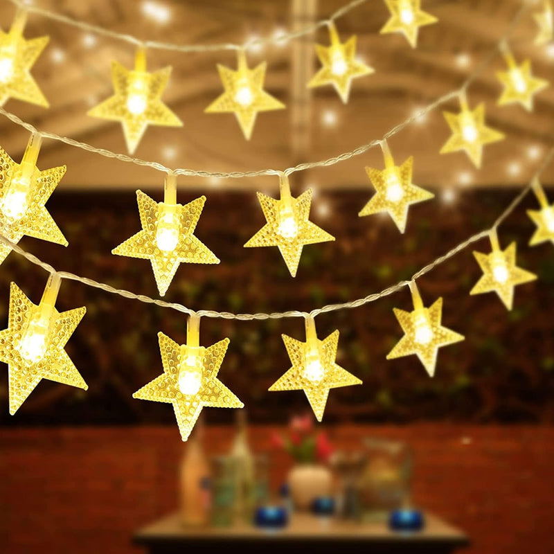 Extra-Long Star Christmas String Lights, 75FT 200 LED Plug in Fairy String Lights, 8 Modes Twinkle Star Lights for Indoor, Outdoor, Party, Christmas Tree, Garden (Warm White) Home & Garden > Lighting > Light Ropes & Strings Zhongshan MLS Electronics Co.,LTD.   