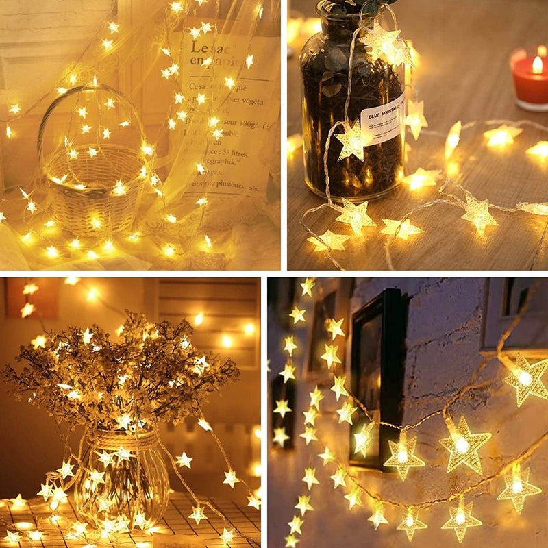 Extra-Long Star Christmas String Lights, 75FT 200 LED Plug in Fairy String Lights, 8 Modes Twinkle Star Lights for Indoor, Outdoor, Party, Christmas Tree, Garden (Warm White) Home & Garden > Lighting > Light Ropes & Strings Zhongshan MLS Electronics Co.,LTD.   