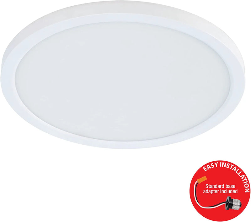 Feit Electric 4 Inch Flat Panel LED Recessed Downlight - Standard Base Adapter - 3000K Warm White - Dimmable- 50W Equivalent - 45 Year Life - 500 Lumen Home & Garden > Lighting > Flood & Spot Lights Feit Electric   