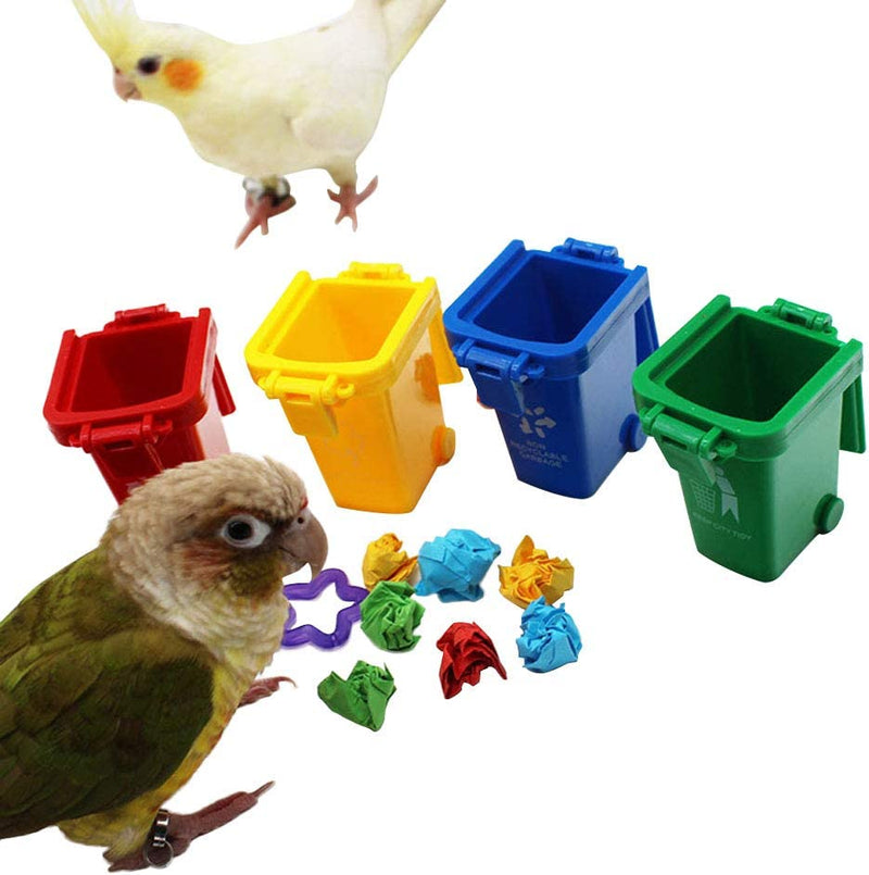 QBLEEV Conure Toys, Color Sorting Bin Bird Toys, Teaching Tool Box Parrot Toys, Trick Prop Training Education Interactive Toys for Cockatiel Quaker Lovebirds Animals & Pet Supplies > Pet Supplies > Bird Supplies > Bird Toys QBLEEV   
