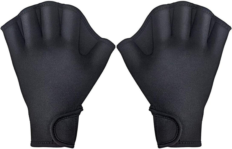 Aquatic Gloves Swimming Training Webbed Swim Gloves for Men Women Adult Children Aquatic Fitness Water Resistance Training Black S. Sporting Goods > Outdoor Recreation > Boating & Water Sports > Swimming > Swim Gloves Beito Black3  