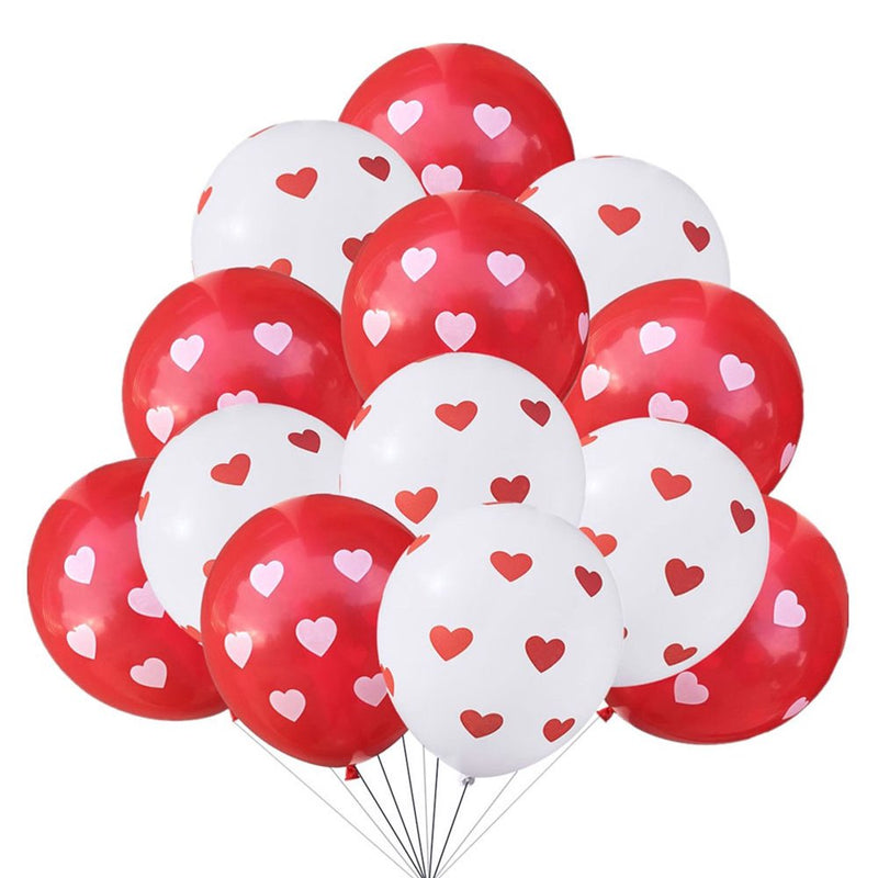 NUOLUX 1 Set Love Shaped Balloons Party Balloons for Valentine'S Day Decor (White, Red) Home & Garden > Decor > Seasonal & Holiday Decorations NUOLUX   