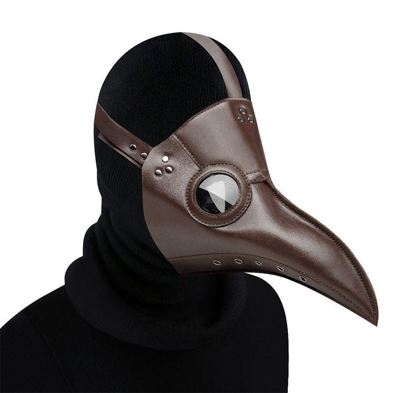 Plague Doctor Long Nose Faux Leather Venetian Mask for Home Party Costume, One Size Apparel & Accessories > Costumes & Accessories > Masks Oak Leaf   