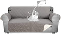 SHILV. HOME Waterproof Quilted Sofa Slipcover, Anti-Slip Silicone Backing Sofa Cover, Easy Fit Couch Cover Washable Furniture Protector with Elastic Straps for Pets Dogs Kids (Beige,Oversize) Home & Garden > Decor > Chair & Sofa Cushions SHILV. HOME Light Grey Sofa 