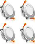 Ygs-Tech 2 Inch LED Recessed Lighting Dimmable Downlight, 3W(35W Halogen Equivalent), 4000K Natural White, CRI80, LED Ceiling Light, Silver Trim with LED Driver (4 Pack) Home & Garden > Lighting > Flood & Spot Lights ShenZhen YuBangShiXun Technologies Co. Ltd 3000k - Warm White 3W 